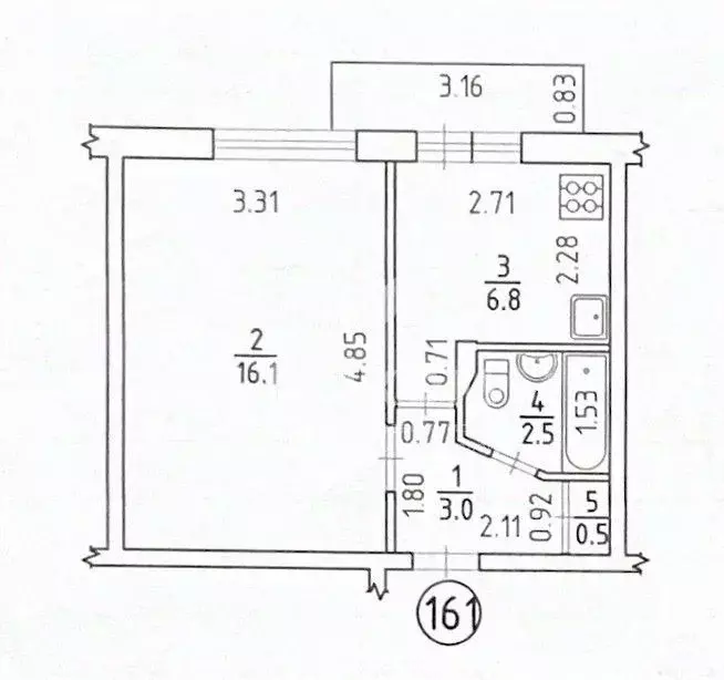1-к кв. Удмуртия, Ижевск ул. 10 лет Октября, 7 (28.9 м) - Фото 2
