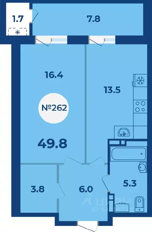 Свободной планировки кв. Приморский край, Владивосток ул. Жигура, 8 ... - Фото 1