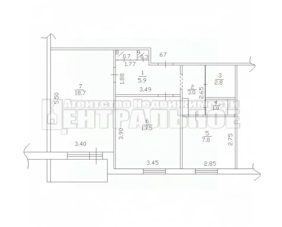 2-к кв. Смоленская область, Смоленск ул. Маршала Соколовского, 13 ... - Фото 2