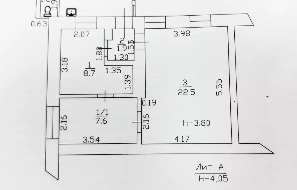 3-к кв. Краснодарский край, Анапа Студенческий пер., 7 (41.5 м) - Фото 2
