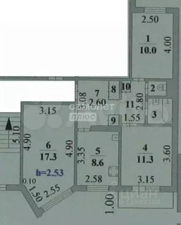 3-к кв. Липецкая область, Липецк ул. А.Г. Стаханова, 27 (63.0 м) - Фото 2