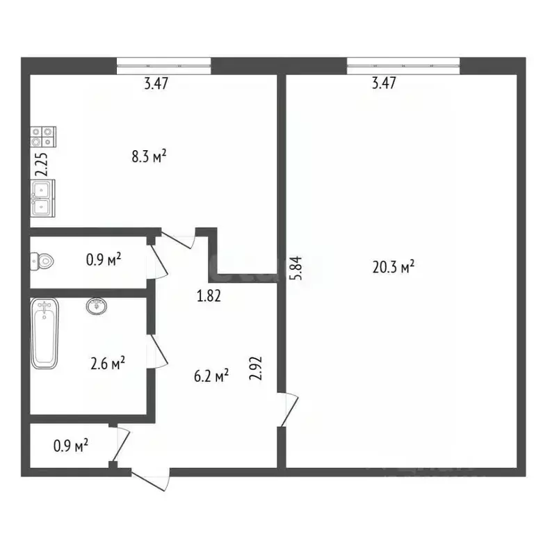 1-к кв. Санкт-Петербург Туристская ул., 38 (39.2 м) - Фото 0