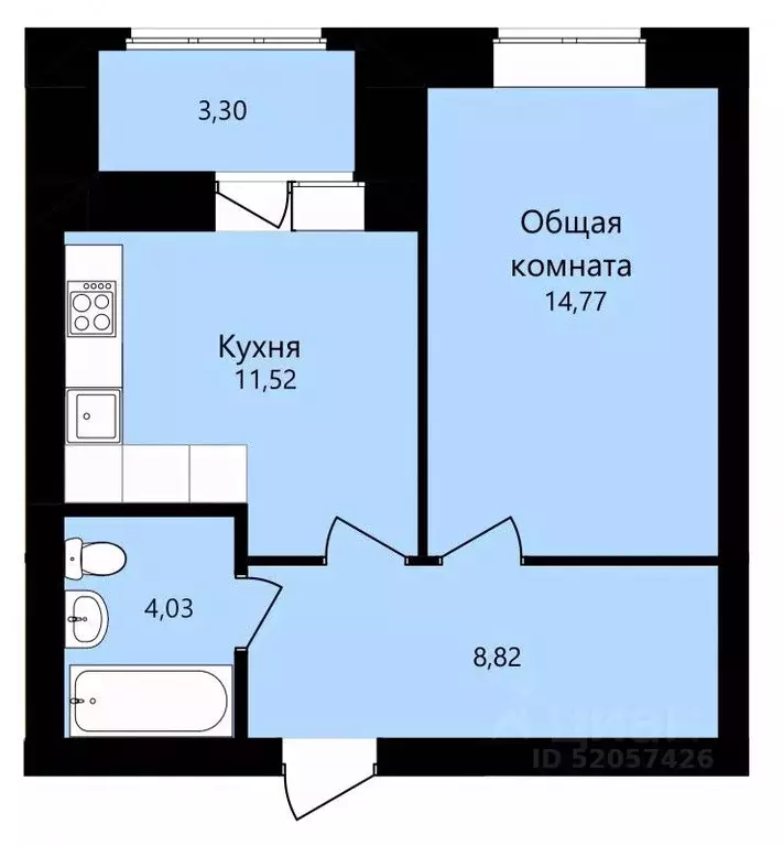 1-к кв. Мордовия, Саранск ул. Филатова, 11 (40.79 м) - Фото 0