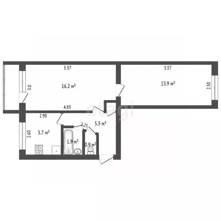 3-к кв. Ростовская область, Батайск ул. Северный Массив, 13 (65.0 м) - Фото 2