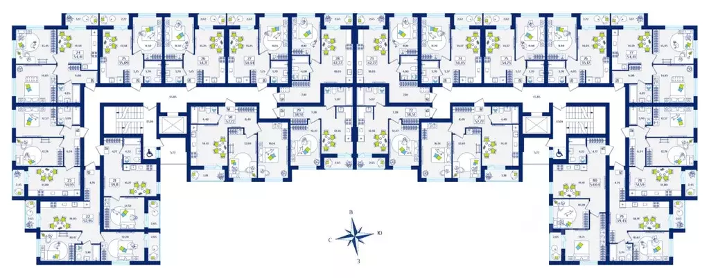 1-к кв. Калининградская область, Зеленоградск  (42.27 м) - Фото 2