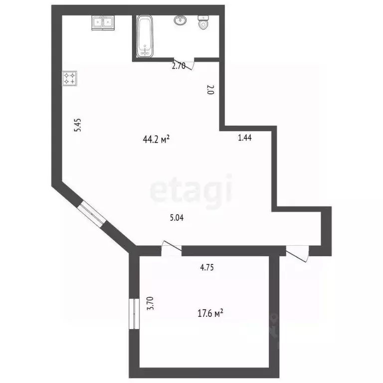 2-к кв. Санкт-Петербург ул. Чайковского, 36 (68.6 м) - Фото 2