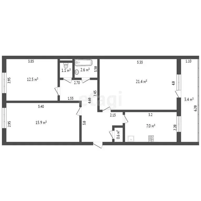 3-комнатная квартира: Лениногорск, улица Кошевого, 10 (72.9 м) - Фото 1