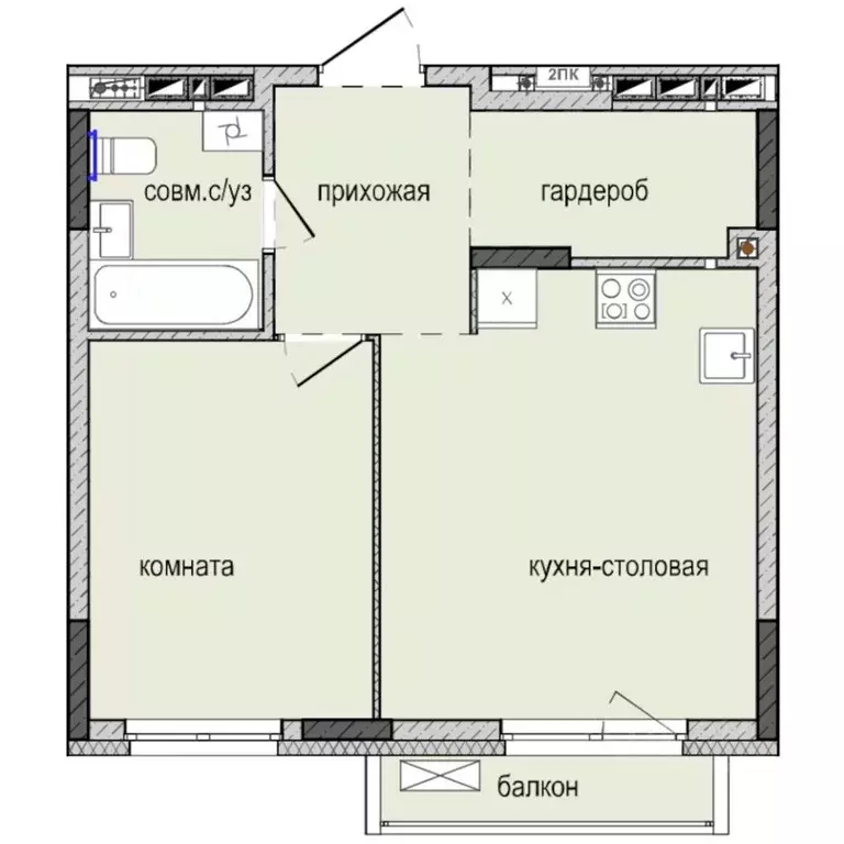 1-к кв. Удмуртия, Ижевск Культбаза жилрайон, 8-й мкр, Ежевика жилой ... - Фото 0