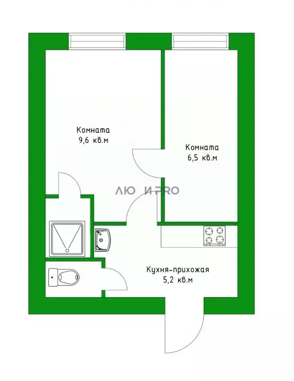 2-к кв. Кировская область, Киров ул. Орджоникидзе, 10 (23.8 м) - Фото 2