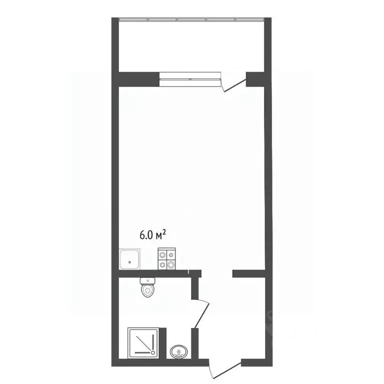 Студия Ханты-Мансийский АО, Сургут ул. Крылова, 26 (23.9 м) - Фото 1