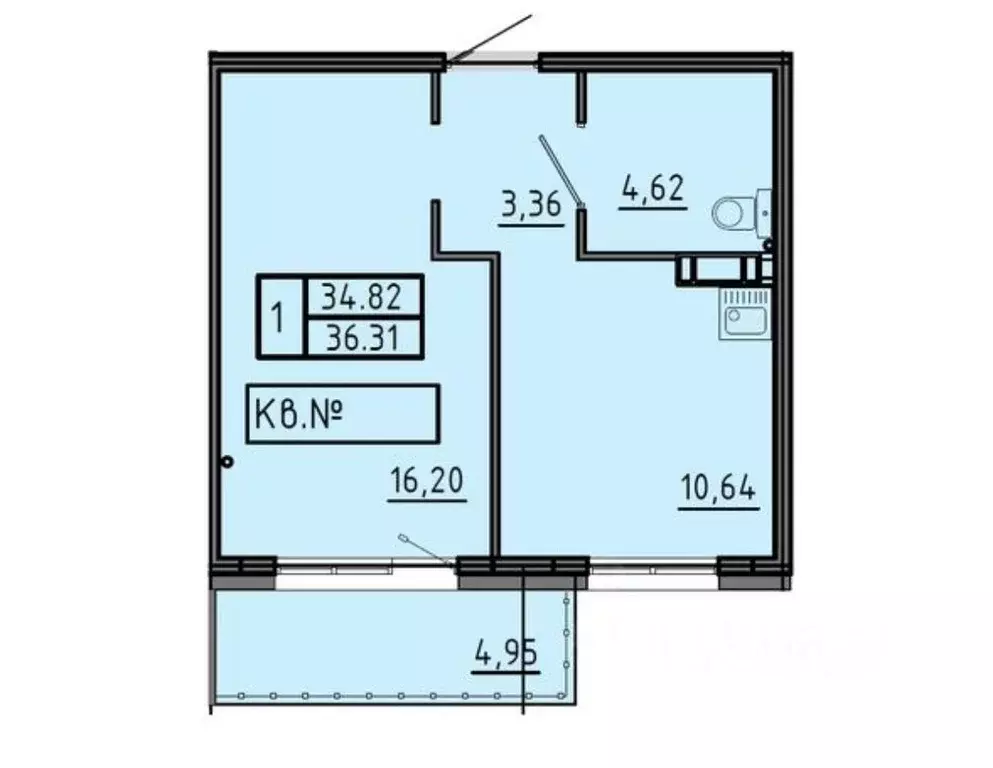 1-к кв. Красноярский край, Красноярск Соколовская ул., 20В (37.0 м) - Фото 0