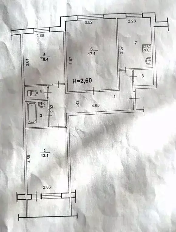 3-к кв. Волгоградская область, Волжский просп. Дружбы, 72 (65.7 м) - Фото 2