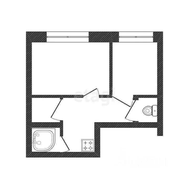 2-к кв. Костромская область, Кострома ул. Сутырина, 22 (30.6 м) - Фото 2