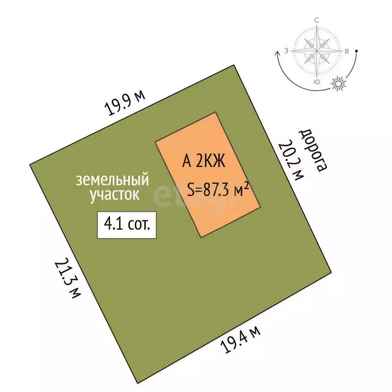 Дом в Тюмень, ТСН Строитель-1, улица Дружбы (87.3 м) - Фото 1