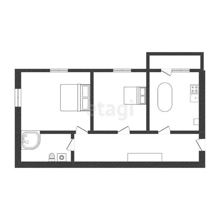 2-комнатная квартира: Кострома, 6-й Кинешемский проезд, 12 (66.4 м) - Фото 0