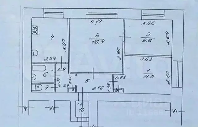 3-к кв. Нижегородская область, Саров ул. Александровича, 43 (56.0 м) - Фото 2