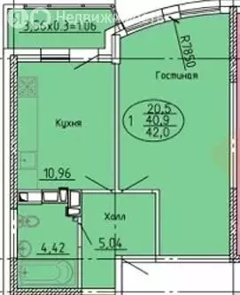 1-комнатная квартира: Краснодар, Уральская улица, 100 (41.6 м) - Фото 0