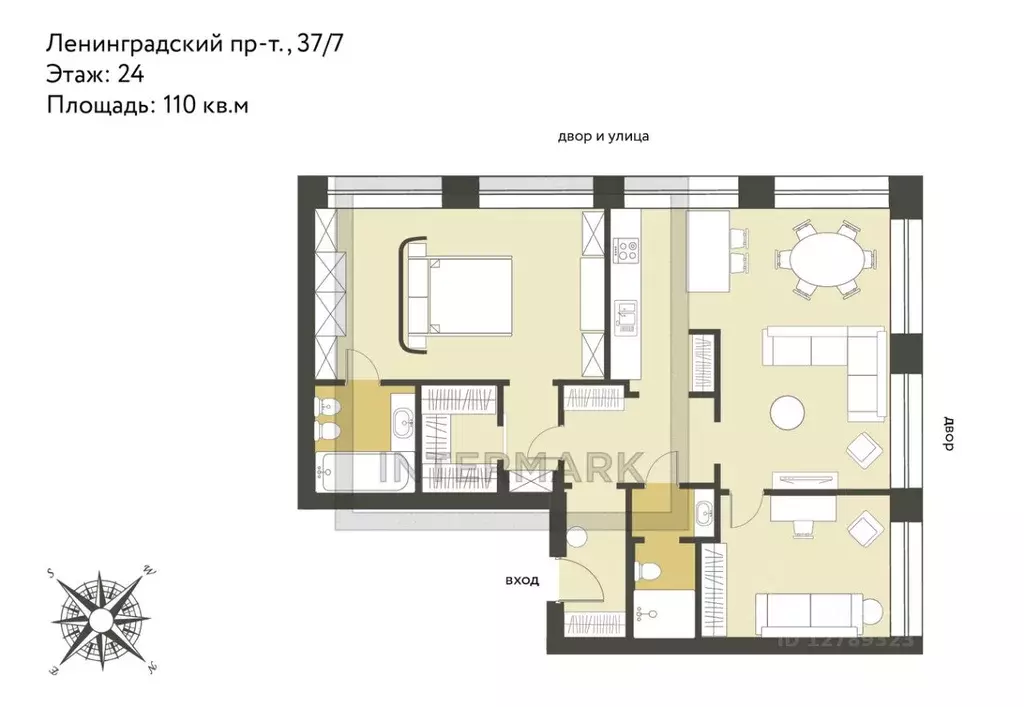 3-к кв. Москва Ленинградский просп., 37/7 (110.0 м) - Фото 2