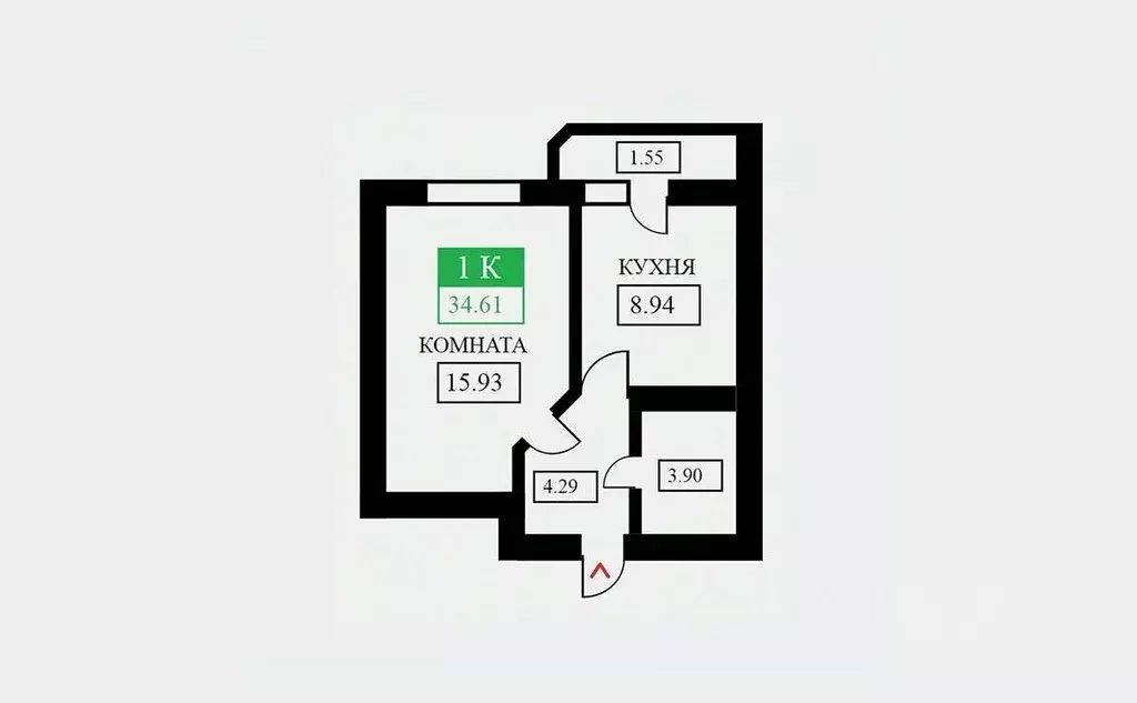 Студия Краснодарский край, Краснодар ул. Летчика Позднякова, 2к2 (37.4 ... - Фото 2