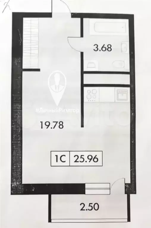 Квартира-студия, 26 м, 2/18 эт. - Фото 0