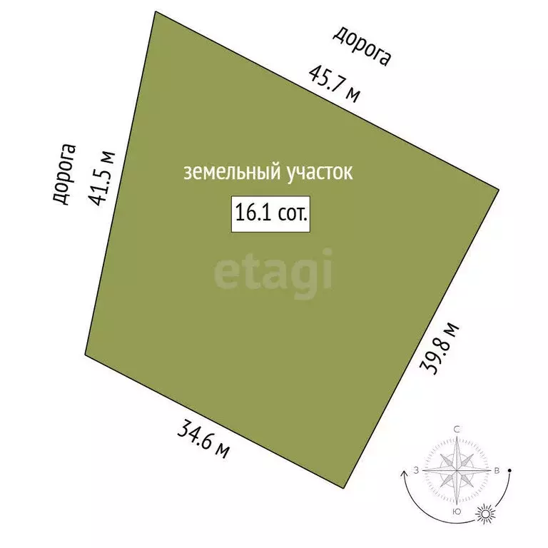 Участок в Красный Яр, Депутатская улица (16 м) - Фото 1