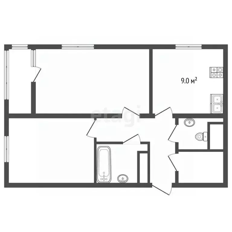 2-к кв. Москва Смольная ул., 44к1 (56.0 м) - Фото 1