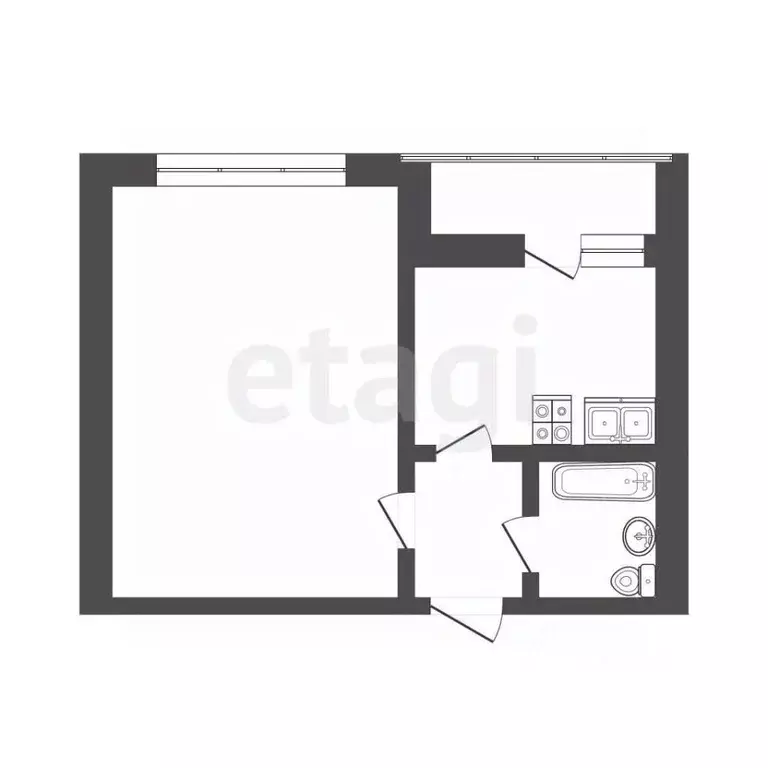 1-к кв. Тверская область, Тверь Беляковский пер., 42 (39.8 м) - Фото 2