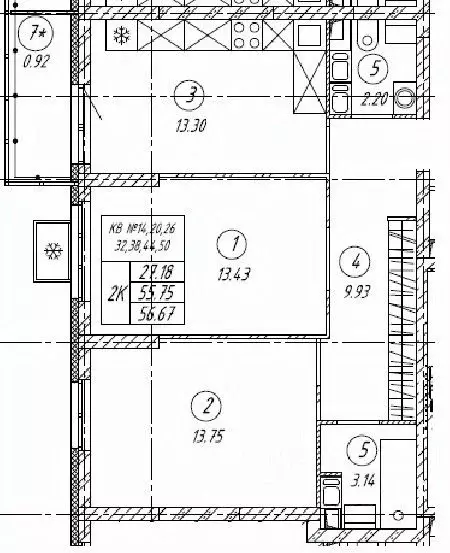 2-к кв. Самарская область, Тольятти 18А кв-л,  (56.67 м) - Фото 0