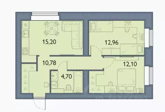 2-к кв. Брянская область, Брянский район, пос. Мичуринский, ... - Фото 1
