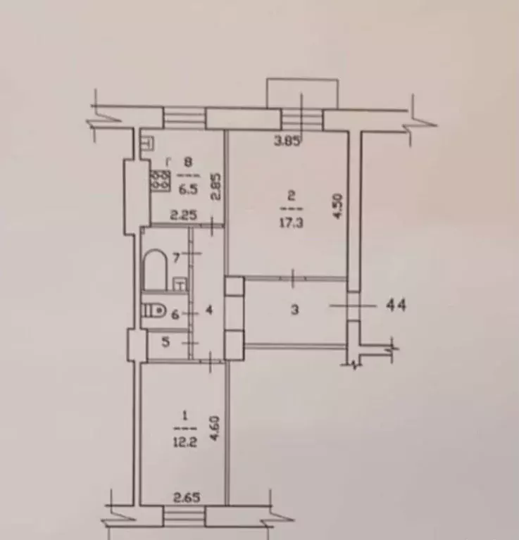Продаётся 2-к квартира, 52.3 м - Фото 1