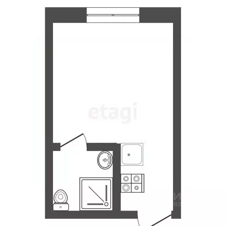 Студия Пермский край, Пермь Фонтанная ул., 1А/2 (14.0 м) - Фото 1