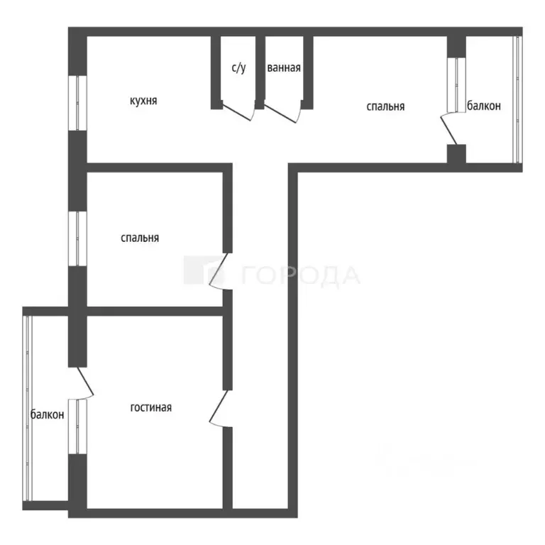 3-к кв. Кемеровская область, Новокузнецк ул. Звездова, 22Б (68.8 м) - Фото 2