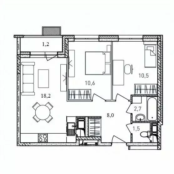 2-к кв. Московская область, Балашиха ул. Твардовского, вл36к3 (52.7 м) - Фото 0