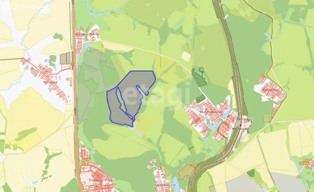 Участок в посёлок Васильевский, Лесная улица (6900 м) - Фото 1