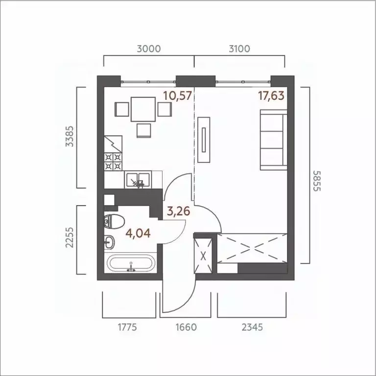 1-к кв. Иркутская область, Иркутск ул. 6-я Советская, 2 (35.5 м) - Фото 0