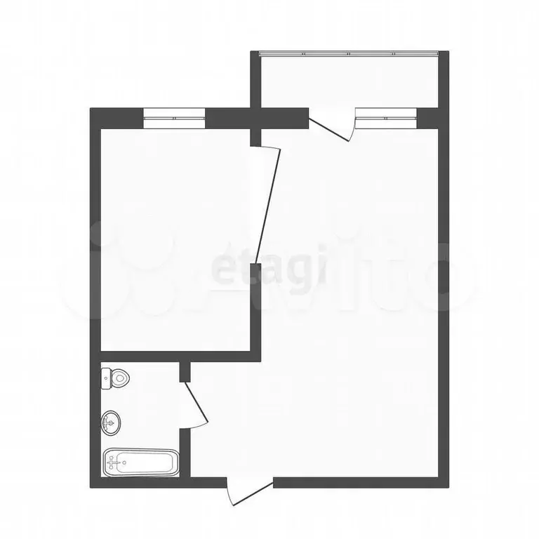 1-к. квартира, 36,7 м, 9/9 эт. - Фото 0