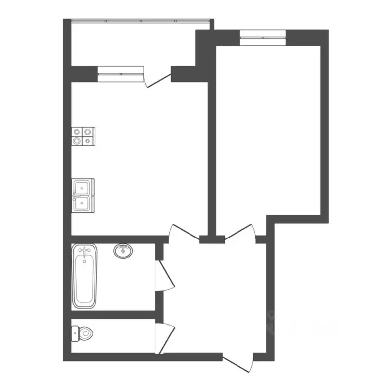 1-к кв. Тюменская область, Тюмень ул. Николая Ростовцева, 27к2 (40.6 ... - Фото 2