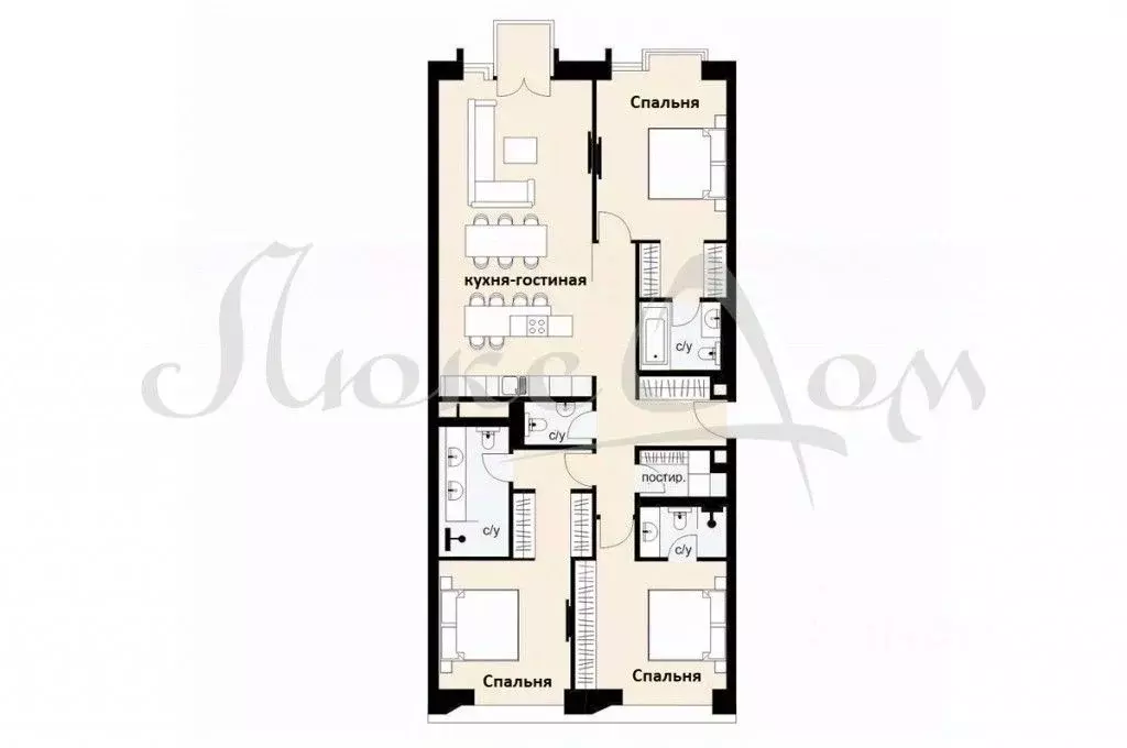 4-к кв. Москва ул. Братьев Фонченко, 1к7 (137.2 м) - Фото 2