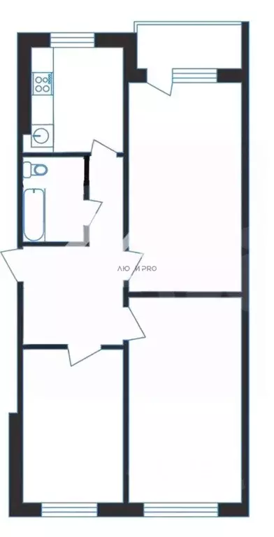 3-к кв. Ярославская область, Ярославль ул. Туманова, 16 (63.0 м) - Фото 2