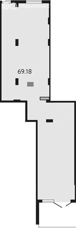 Помещение свободного назначения (69.18 м) - Фото 1