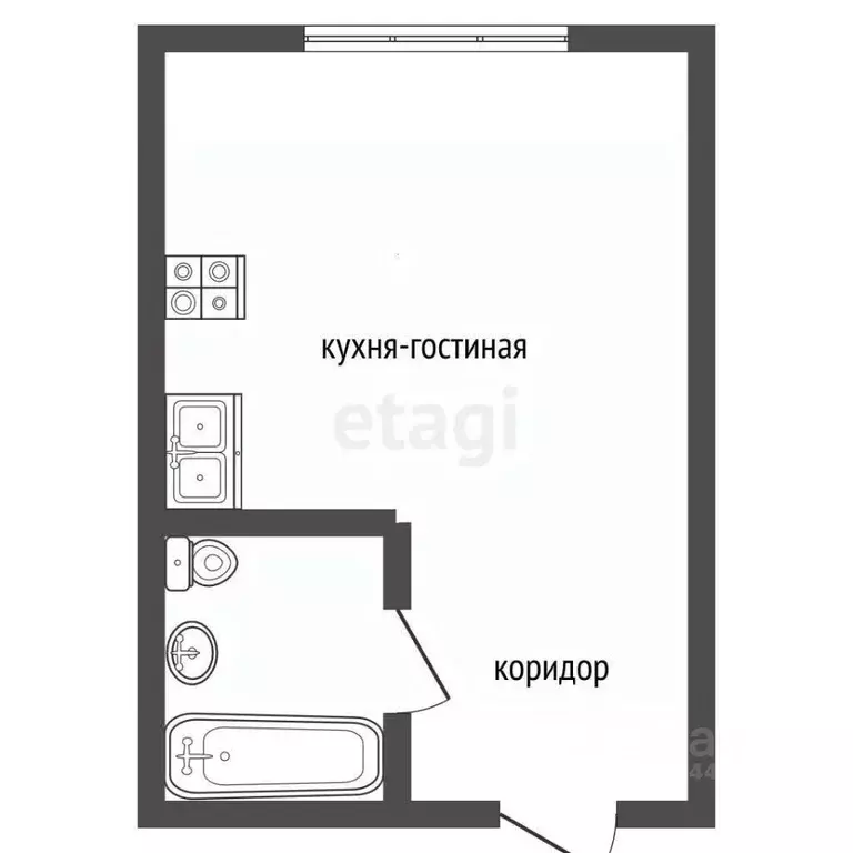 Студия Оренбургская область, Оренбург просп. Гагарина, 13А (18.0 м) - Фото 2