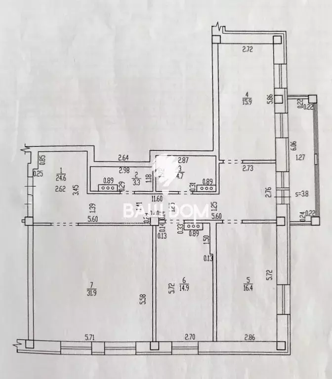 3-к кв. Брянская область, Брянск Московский мкр, 38/1 (112.0 м) - Фото 1