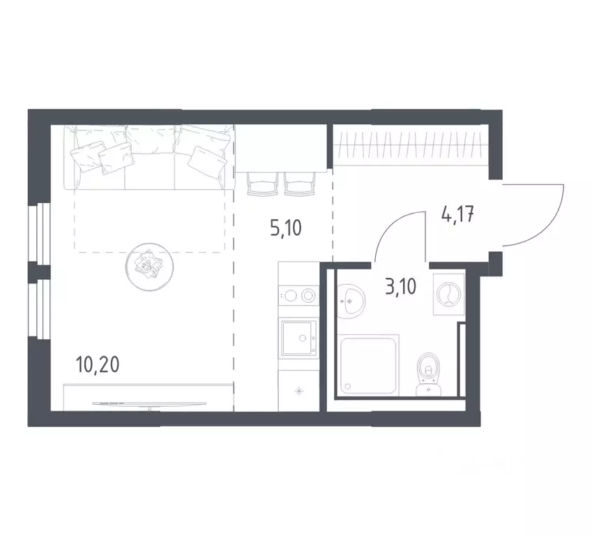 Студия Московская область, Ленинский городской округ, Мисайлово пгт, ... - Фото 1