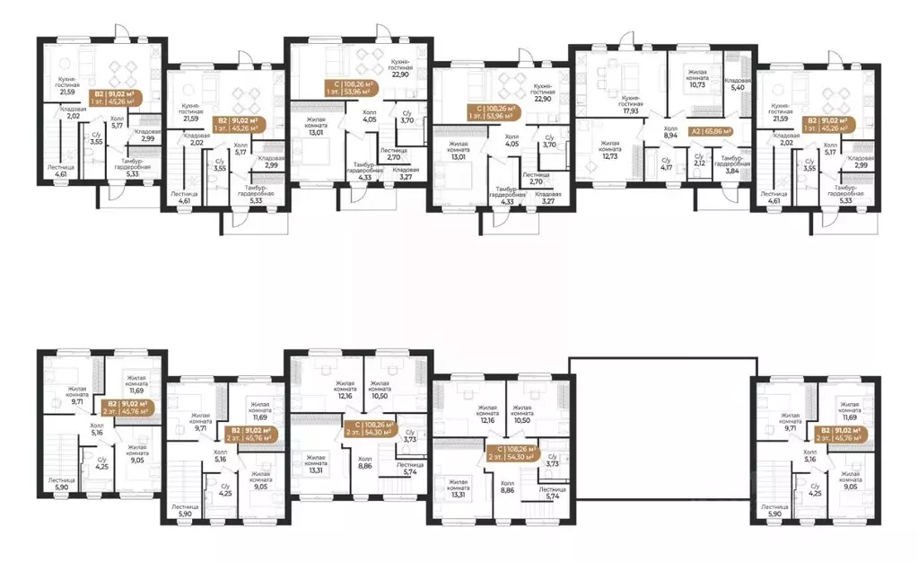 Таунхаус в Ленинградская область, Всеволожск ш. Южное (91 м) - Фото 1