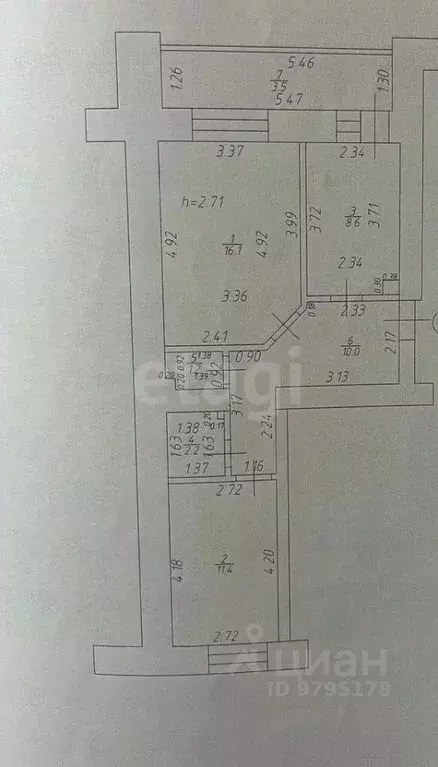 2-к кв. Татарстан, Казань ул. Рауиса Гареева, 94 (50.0 м) - Фото 1