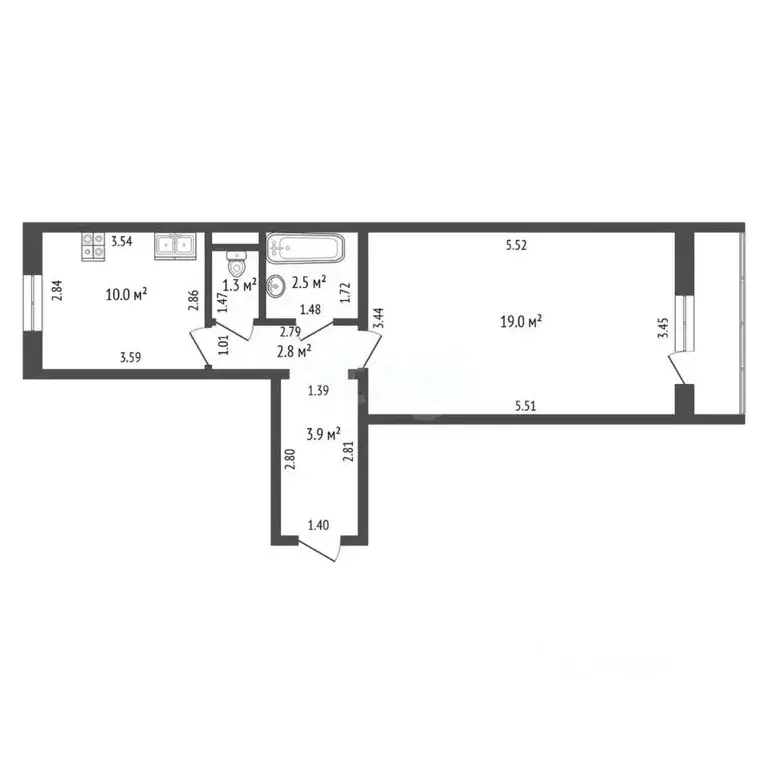 1-к кв. Орловская область, Орел Планерная ул., 73 (42.0 м) - Фото 0