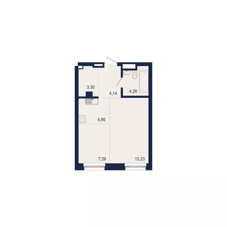 2-к кв. Башкортостан, Уфа Новомостовая ул., 4А (39.02 м) - Фото 1