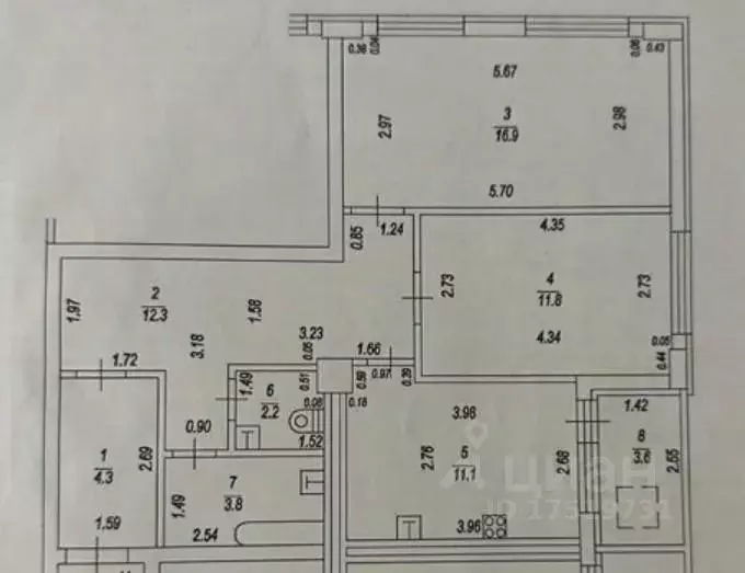 2-к кв. Башкортостан, Уфа ул. Ахметова, 320/1 (62.4 м) - Фото 1