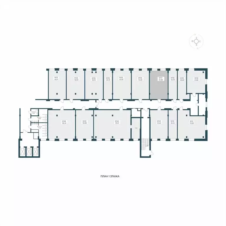 Помещение свободного назначения (51.98 м) - Фото 1