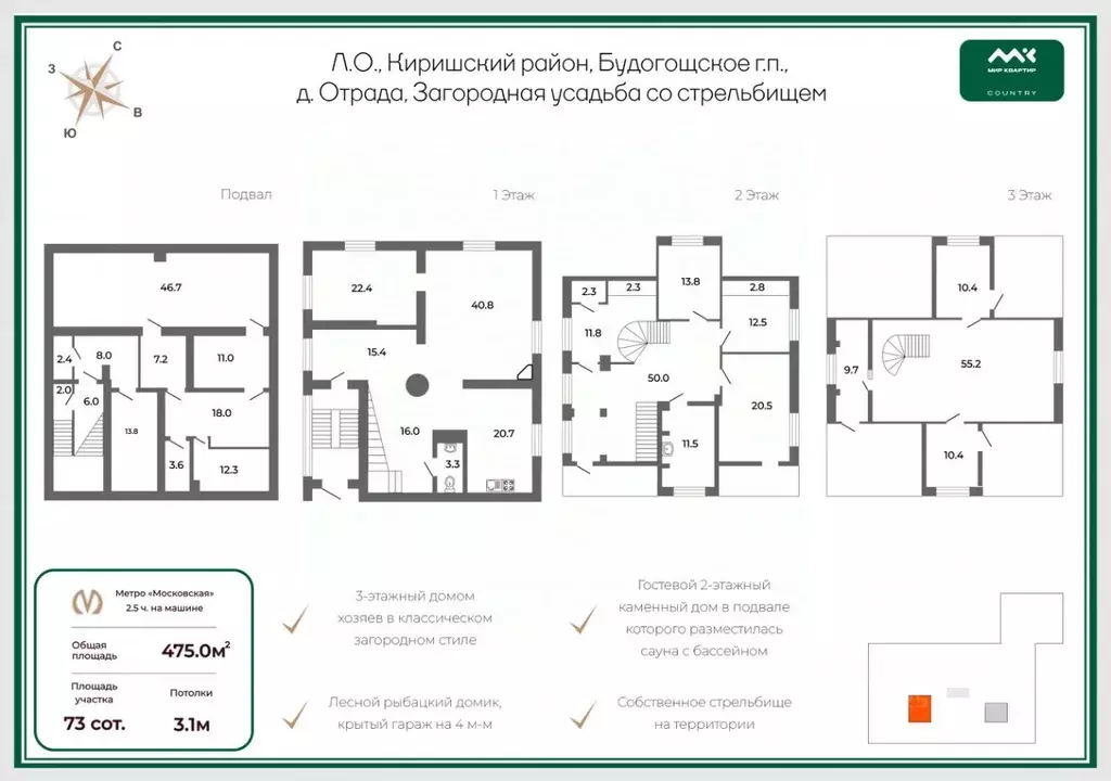 Дом в Ленинградская область, Киришский район, Будогощское городское ... - Фото 1